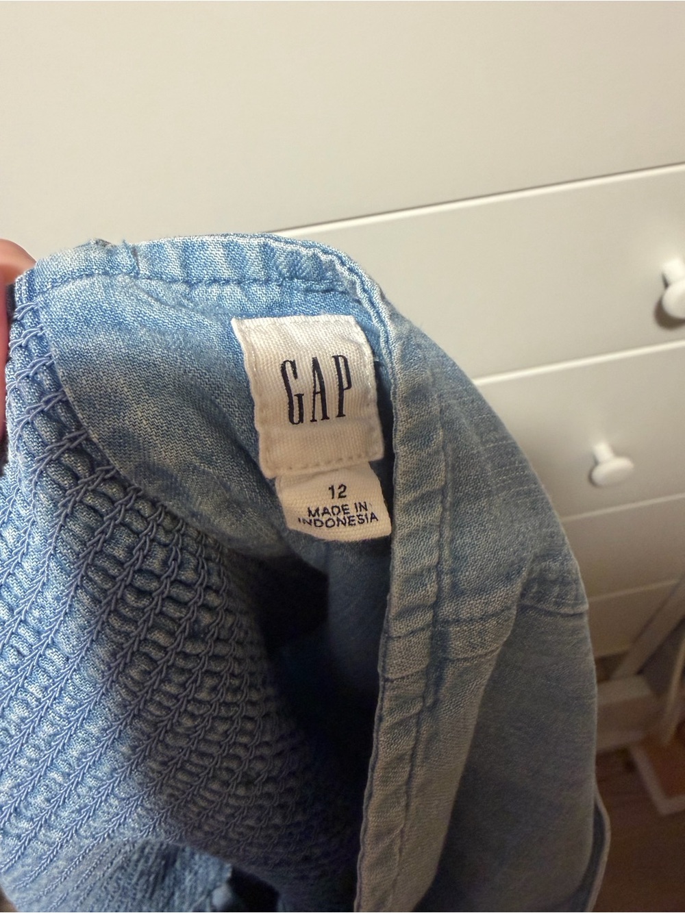 GAP Light Blue Denim Spaghetti Strap Dress - Picture 4 of 4